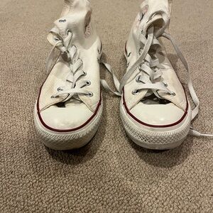 Women's White High-Top Sneakers